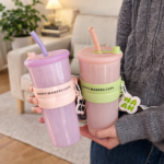 ⁦مج زجاج 650 ملي بيد و شاليموه لشرب العصائر والمشروبات الساخنة⁩ - الصورة ⁦4⁩