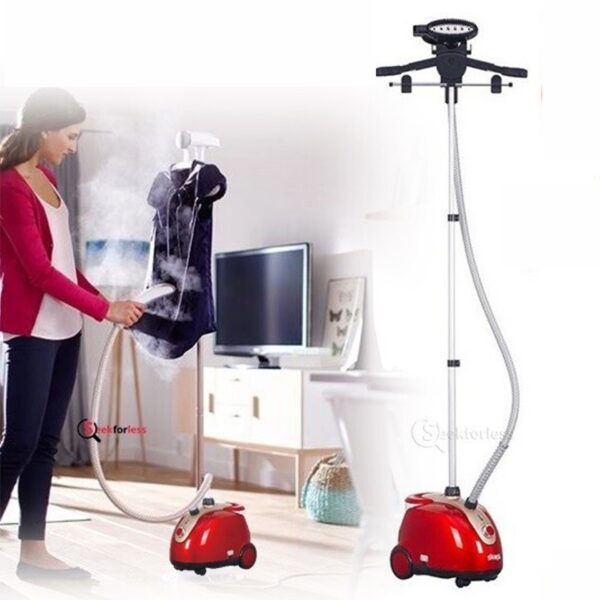 مكواة بخار عمودية بستاند وشماعة لكي الملابس بقدرة 1800 واط وسعة خزان 1.5 لتر