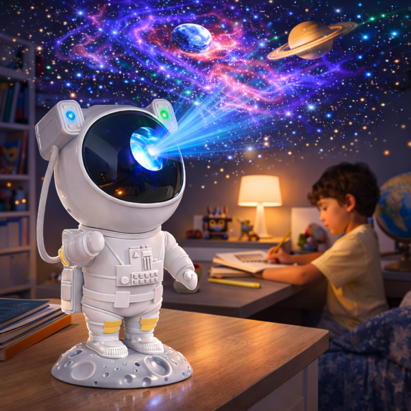جلاكسي بروجيكتور شكل رجل فضاء ب 8 الوان مختلفة للفضاء مع ريموت