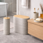 ⁦طقم حمام مودرن 6 قطع متكامل لتنظيم وترتيب الحمام⁩ - الصورة ⁦2⁩