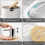 ⁦طقم حمام مودرن 6 قطع متكامل لتنظيم وترتيب الحمام⁩ - الصورة ⁦6⁩