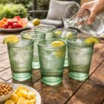 ⁦طقم كوبايات زجاج مزخرف 6 قطع بسعة 385 ملي⁩ - الصورة ⁦3⁩