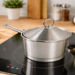 ⁦كسرولة استانلس ستيل تركي مع غطاء ويد للحمل مقاس 16 سم 1.25 لتر⁩ - الصورة ⁦5⁩