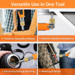 ⁦مجموعة مفكات يدوية 14 قطعة برأس قابلة للتعديل بزواية 180 درجة⁩ - الصورة ⁦5⁩