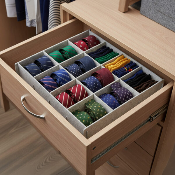 منظم شرابات وملابس داخلية 12 خانة قابل للفك والتركيب