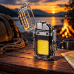 ⁦ولاعة كهربائية مقاومة للماء بكشاف ب 3 درجات إضاءة مختلفة لرحلات البحر والتخييم قابلة لإعادة الشحن⁩ - الصورة ⁦2⁩