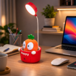 ⁦وناسة مكتب علي شكل جزرة بثلاث درجات اضاءة قابل لإعادة الشحن بيو اس بي⁩ - الصورة ⁦2⁩