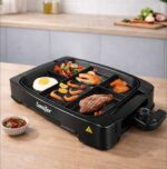 ⁦SF-6074 شواية جريل كهربائية سونيفر مقسمة 5 خانات - 1500 وات⁩ - الصورة ⁦3⁩