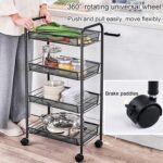 ⁦تربو تخزين ومنظم 4 أدوار بعجلات لسهولة الحركة لتنظيم أدوات المطبخ والحمام⁩ - الصورة ⁦2⁩