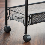 ⁦تربو تخزين ومنظم 4 أدوار بعجلات لسهولة الحركة لتنظيم أدوات المطبخ والحمام⁩ - الصورة ⁦4⁩