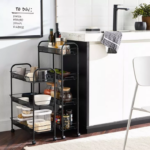 ⁦تربو تخزين ومنظم 4 أدوار بعجلات لسهولة الحركة لتنظيم أدوات المطبخ والحمام⁩ - الصورة ⁦5⁩