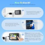 ⁦جرس باب لاسلكي بكاميرا وشاشة 4.3 بوصة مع رؤية ليلية وصوت ثنائي الاتجاه لأمان المنزل⁩ - الصورة ⁦3⁩