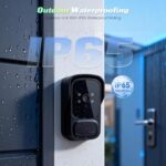 ⁦جرس باب لاسلكي بكاميرا وشاشة 4.3 بوصة مع رؤية ليلية وصوت ثنائي الاتجاه لأمان المنزل⁩ - الصورة ⁦2⁩