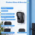 ⁦جرس باب لاسلكي بكاميرا وشاشة 4.3 بوصة مع رؤية ليلية وصوت ثنائي الاتجاه لأمان المنزل⁩ - الصورة ⁦6⁩