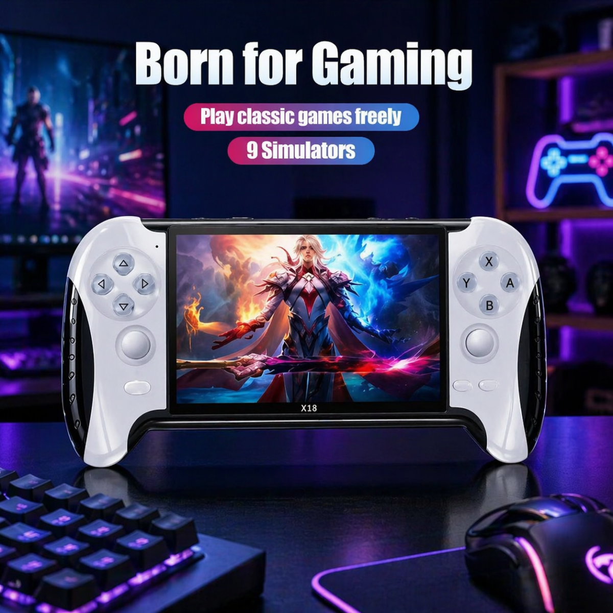 ⁦جهاز ألعاب فيديو بأكثر من 4800 لعبة يدعم الاتصال بالتليفزيون بذراع للتحكم⁩ - الصورة ⁦4⁩