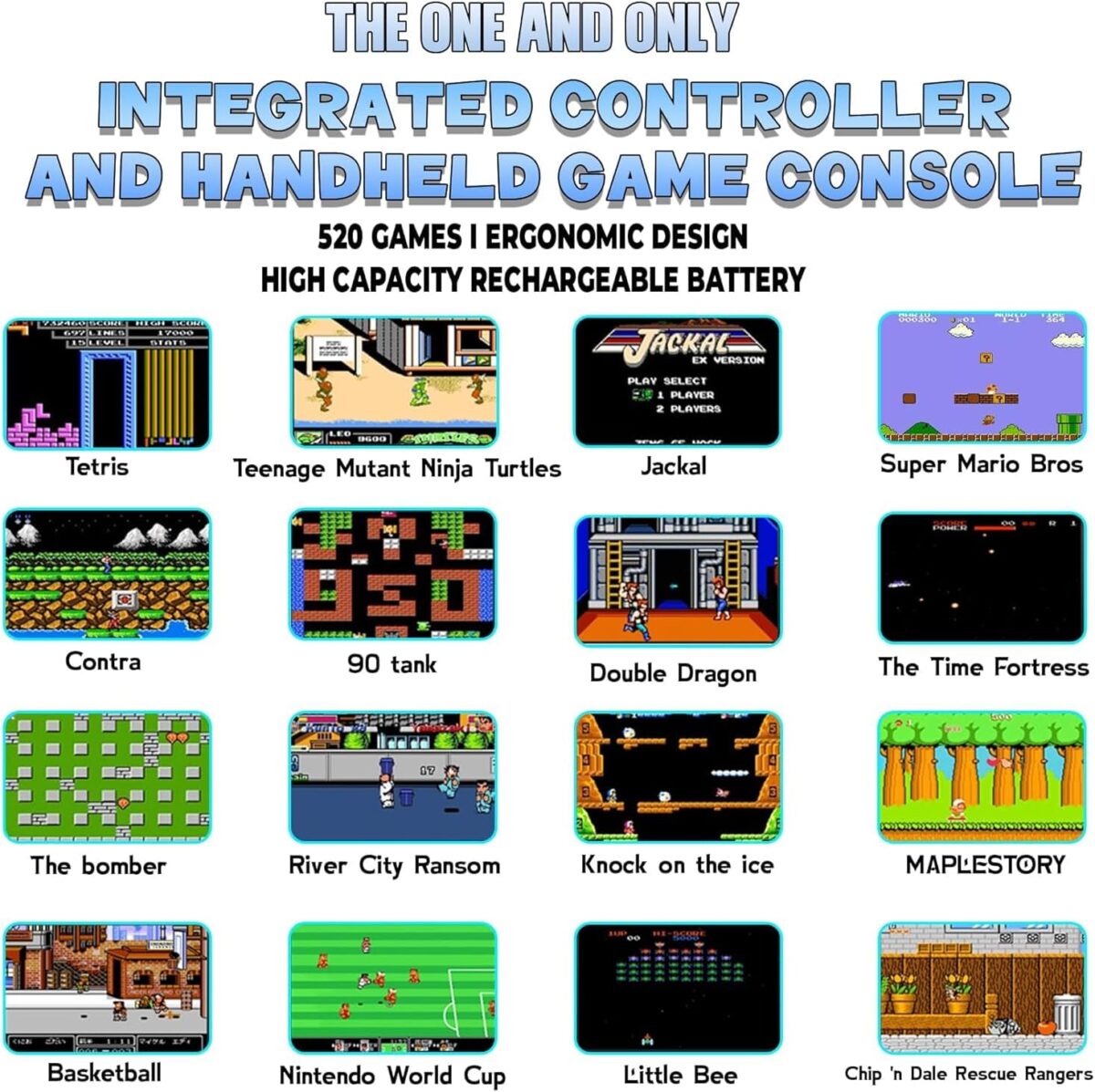 ⁦جهاز ألعاب فيديو محمول للأطفال مع 520 لعبة قابل لإعادة الشحن⁩ - الصورة ⁦5⁩