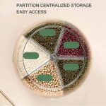 ⁦ديسبنسر بقوليات دوار مقسم الي 5 خانات لتخزين الارز و الفاصوليا والحبوب الصغيرة⁩ - الصورة ⁦5⁩