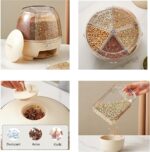 ⁦ديسبنسر بقوليات دوار مقسم الي 5 خانات لتخزين الارز و الفاصوليا والحبوب الصغيرة⁩ - الصورة ⁦9⁩