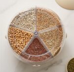 ⁦ديسبنسر بقوليات دوار مقسم الي 5 خانات لتخزين الارز و الفاصوليا والحبوب الصغيرة⁩ - الصورة ⁦10⁩