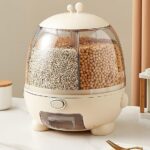 ⁦ديسبنسر بقوليات دوار مقسم الي 5 خانات لتخزين الارز و الفاصوليا والحبوب الصغيرة⁩ - الصورة ⁦11⁩