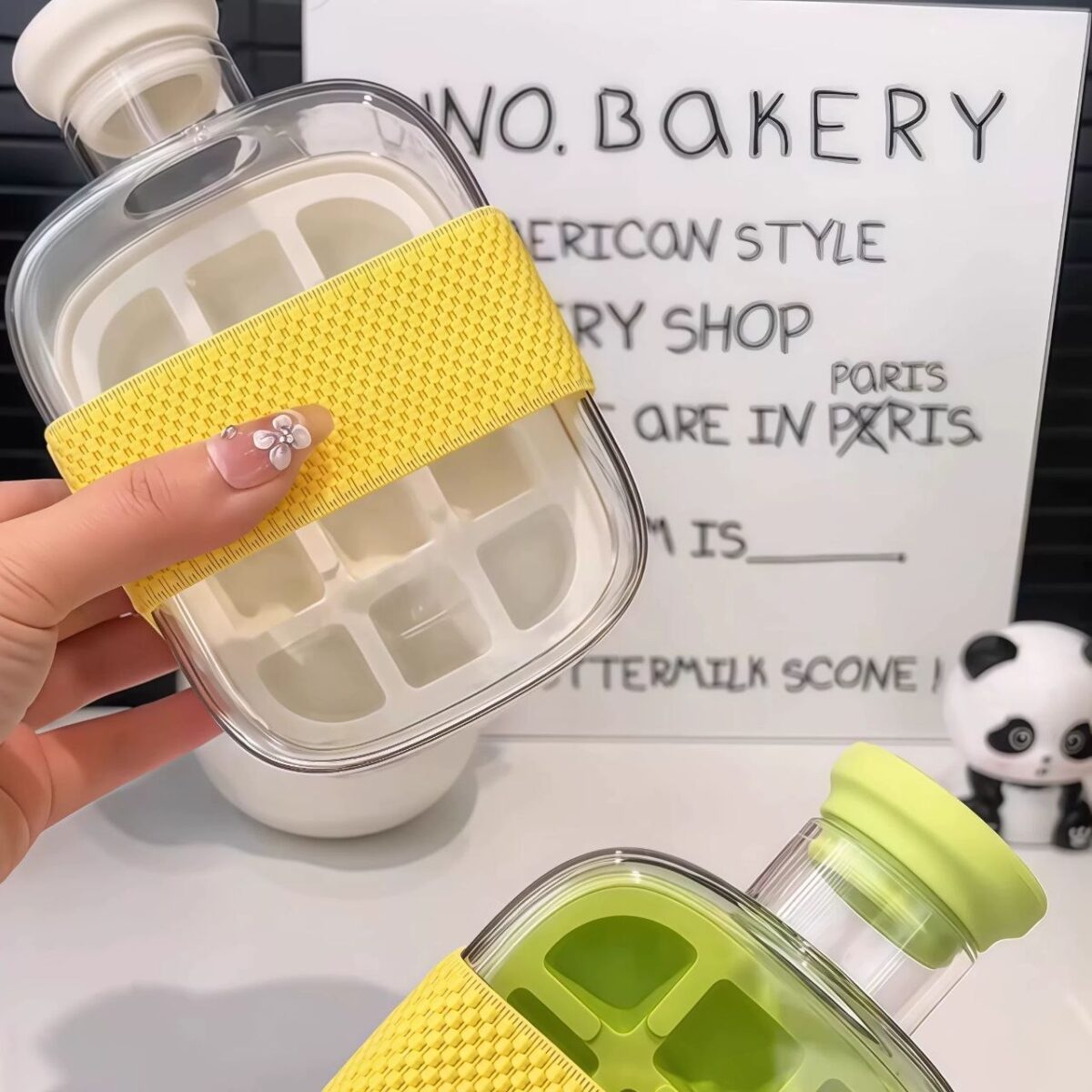 ⁦زجاجة مكعبات الثلج لشرب المياه المثلجة والعصائر الفريش بشاليموه 500 ملي⁩ - الصورة ⁦6⁩