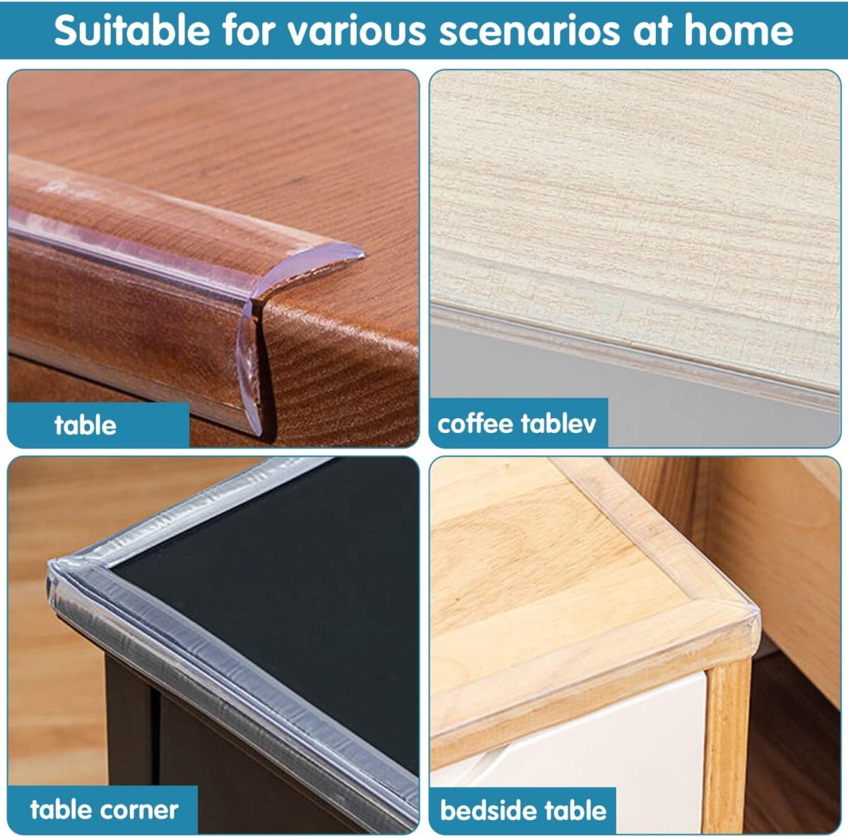 ⁦شريط حامي زوايا سيليكون شفاف مضاد للصدمات للأطفال لتجنب الإصابات⁩ - الصورة ⁦9⁩