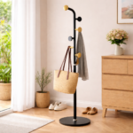 ⁦شماعة ملابس ب6 هوكات لتعليق الملابس والشنط مناسبة لغرف النوم⁩ - الصورة ⁦2⁩