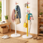 ⁦شماعة ملابس بتصميم جذع شجرة بالوان مختلفة لتعليق الملابس لغرف الاطفال⁩ - الصورة ⁦3⁩