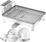 ⁦صفاية مواعين لحمل وتجفيف الأطباق والأكواب مزودة بحامل للشوك والمعالق وفتحة لتصريف المياه⁩ - الصورة ⁦6⁩