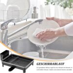 ⁦صفاية مواعين لحمل وتجفيف الأطباق والأكواب مزودة بحامل للشوك والمعالق وفتحة لتصريف المياه⁩ - الصورة ⁦2⁩