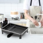 ⁦صفاية مواعين لحمل وتجفيف الأطباق والأكواب مزودة بحامل للشوك والمعالق وفتحة لتصريف المياه⁩ - الصورة ⁦4⁩