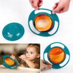 ⁦طبق سحري دوار يمنع انسكاب الطعام آمن وصحي للاطفال⁩ - الصورة ⁦6⁩