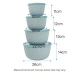 ⁦طقم علب تلاجة 4 قطع بأحجام مختلفة بغطاء بإطار سيليكون محكم الغلق لحفظ وتنظيم الطعام⁩ - الصورة ⁦6⁩