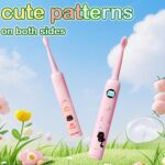 ⁦فرشة أسنان كهربائية للأطفال بتصميم كرتوني و 6 رؤوس قابلة للتبديل وخمسة أوضاع للتنظيف⁩ - الصورة ⁦6⁩