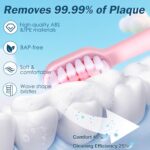 ⁦فرشة أسنان كهربائية للأطفال بتصميم كرتوني و 6 رؤوس قابلة للتبديل وخمسة أوضاع للتنظيف⁩ - الصورة ⁦7⁩