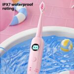 ⁦فرشة أسنان كهربائية للأطفال بتصميم كرتوني و 6 رؤوس قابلة للتبديل وخمسة أوضاع للتنظيف⁩ - الصورة ⁦9⁩