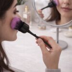 فرشة ميكاب شكل وردة مجسمة للبلاشر والبرونزر