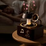 ⁦فواحة مضيئة على شكل جرامافون مع صوت ضوضاء بيضاء وسبيكر بلوتوث بخزان 250 ملي لتعطير المنزل بريموت للتحكم⁩ - الصورة ⁦2⁩