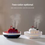 ⁦فواحة مضيئة علي شكل باخرة بخزان 300 ملي لتعطير المنزل ب 7 إضاءات مختلفة⁩ - الصورة ⁦6⁩