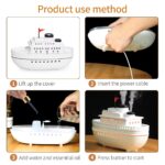 ⁦فواحة مضيئة علي شكل باخرة بخزان 300 ملي لتعطير المنزل ب 7 إضاءات مختلفة⁩ - الصورة ⁦9⁩