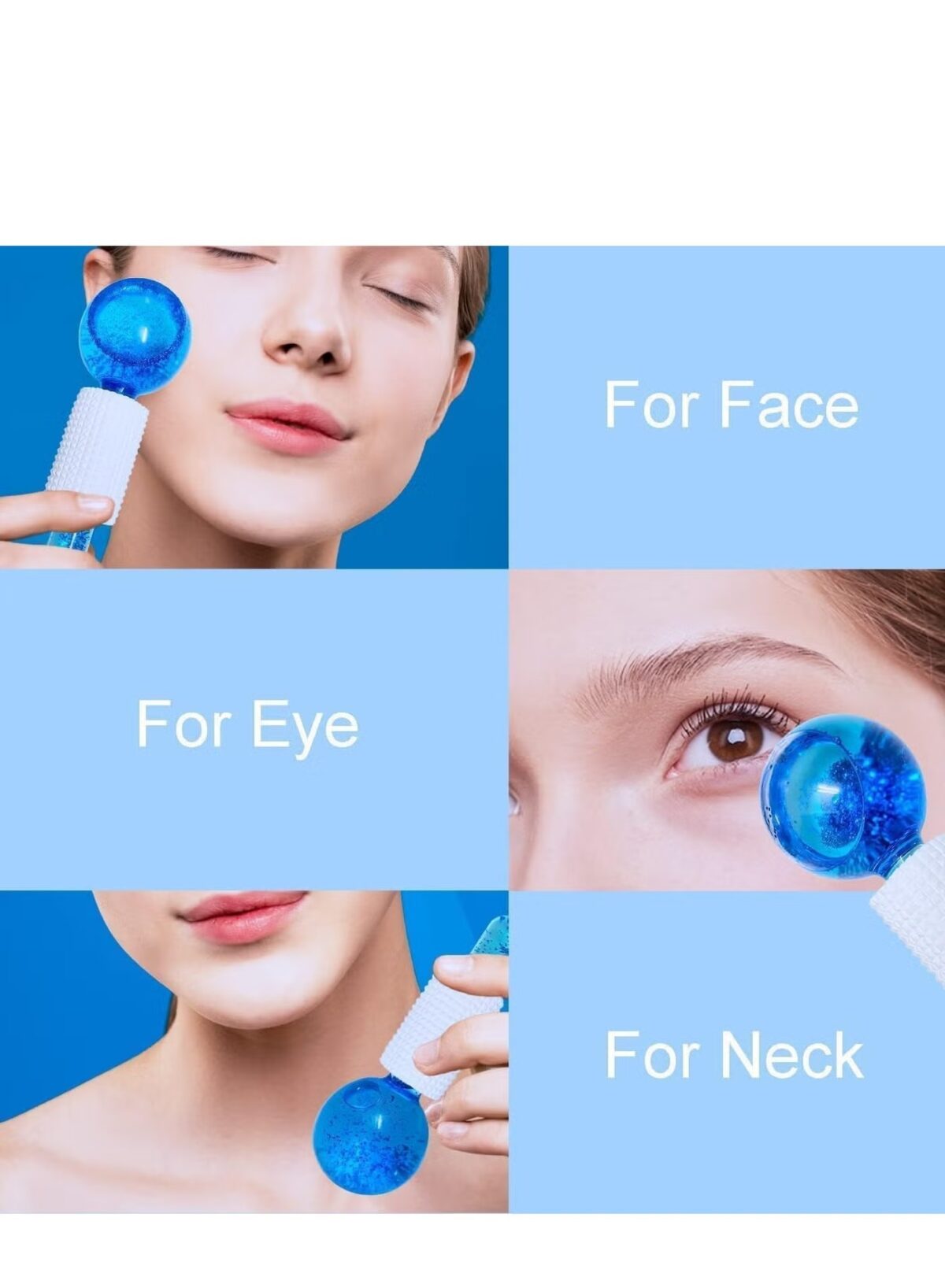 ⁦كرات تبريد كريستالية لتدليك الوجه لتهدئة وشد البشرة قطعتين⁩ - الصورة ⁦6⁩
