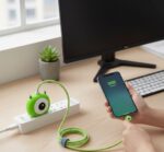 كفر حماية لشاحن وكابل وسلك الآيفون اشكال كرتونية مجسمة _ 4 قطع