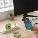 كفر حماية لشاحن وكابل وسلك الآيفون اشكال كرتونية مجسمة _ 4 قطع