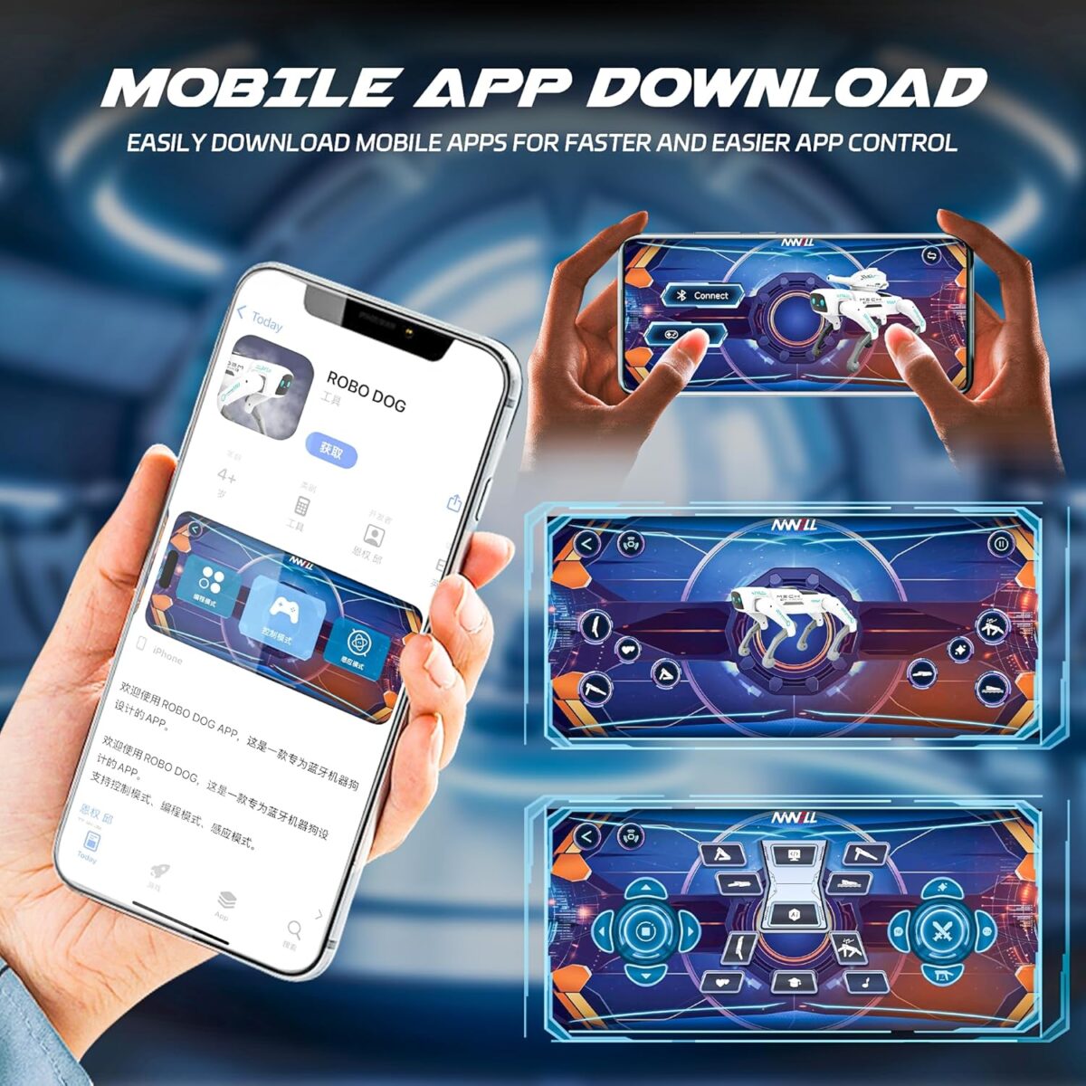 ⁦لعبة روبوت ذكي بتصميم كلب بتقنية تفاعلية مع حركات وموسيقى مع ذراع تحكم عن بعد⁩ - الصورة ⁦7⁩