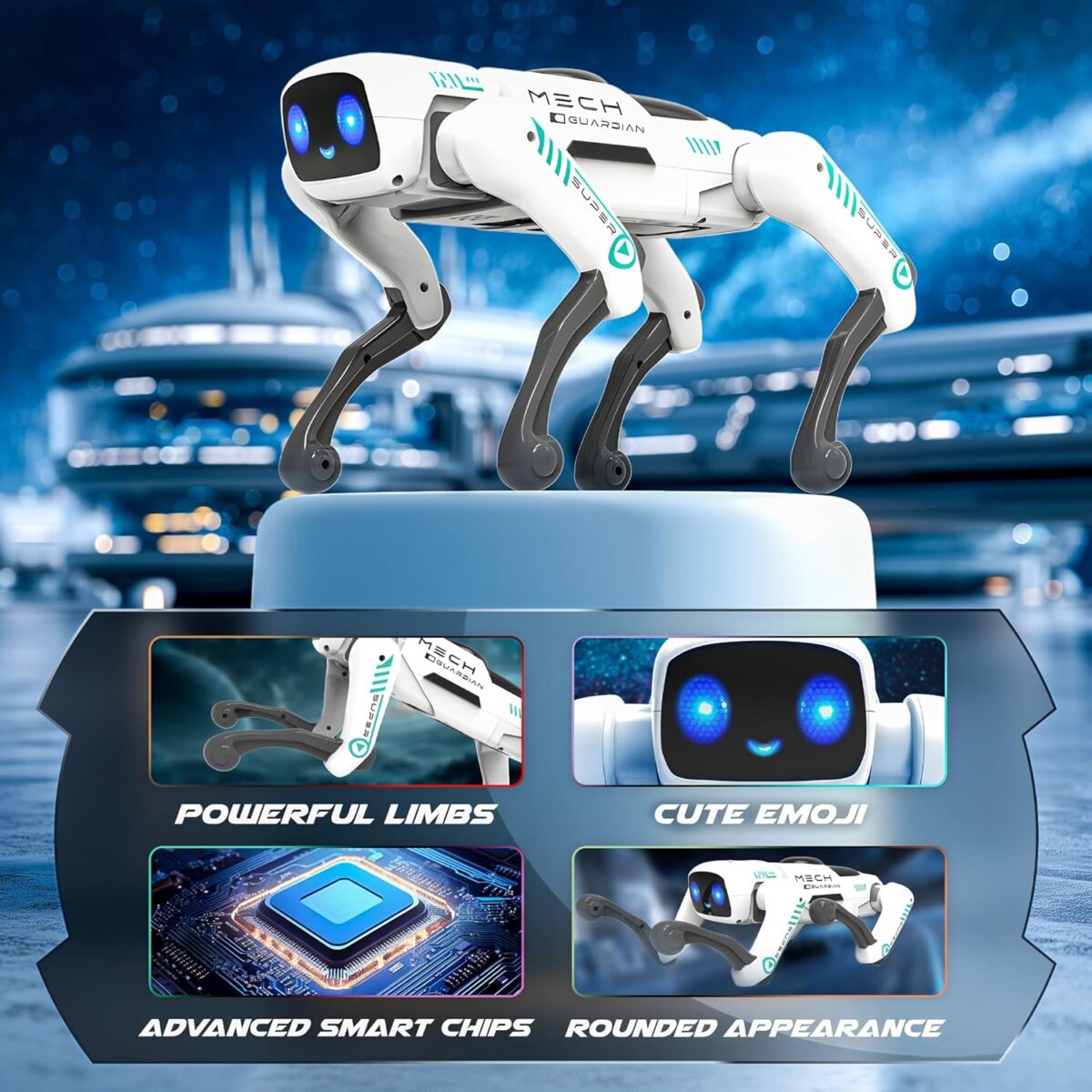 ⁦لعبة روبوت ذكي بتصميم كلب بتقنية تفاعلية مع حركات وموسيقى مع ذراع تحكم عن بعد⁩ - الصورة ⁦5⁩