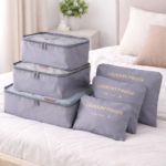 ⁦مجموعة منظم حقائب السفر لجعل السفر أكثر راحة 6 قطع⁩ - الصورة ⁦3⁩