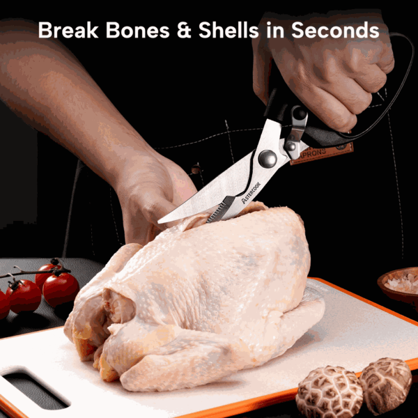 مقص مطبخ بسوسته و مفتاح امان لتقطيع الفراخ والخضروات متعدد الاستخدامات