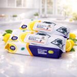 ⁦مناديل مبللة لإزالة الدهون والبقع والأتربة للمطبخ برائحة الليمون 80 قطعة⁩ - الصورة ⁦7⁩