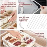 ⁦منظم تلاجة اكريليك مقسم ل 8 خانات مع غطاء بيد لحفظ الخضروات والفواكه⁩ - الصورة ⁦7⁩