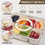 ⁦منظم تلاجة اكريليك مقسم ل 8 خانات مع غطاء بيد لحفظ الخضروات والفواكه⁩ - الصورة ⁦8⁩